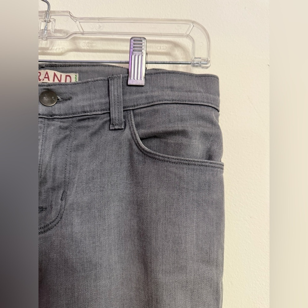 J BRAND Womens sz 26 Gray GOTHAM Long Zipper Ankle Slim Fit Skinny Jeans - Picture 2 of 7